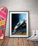Back To The Future Art Print DeLorean Limited Edition 42 x 30 cm
